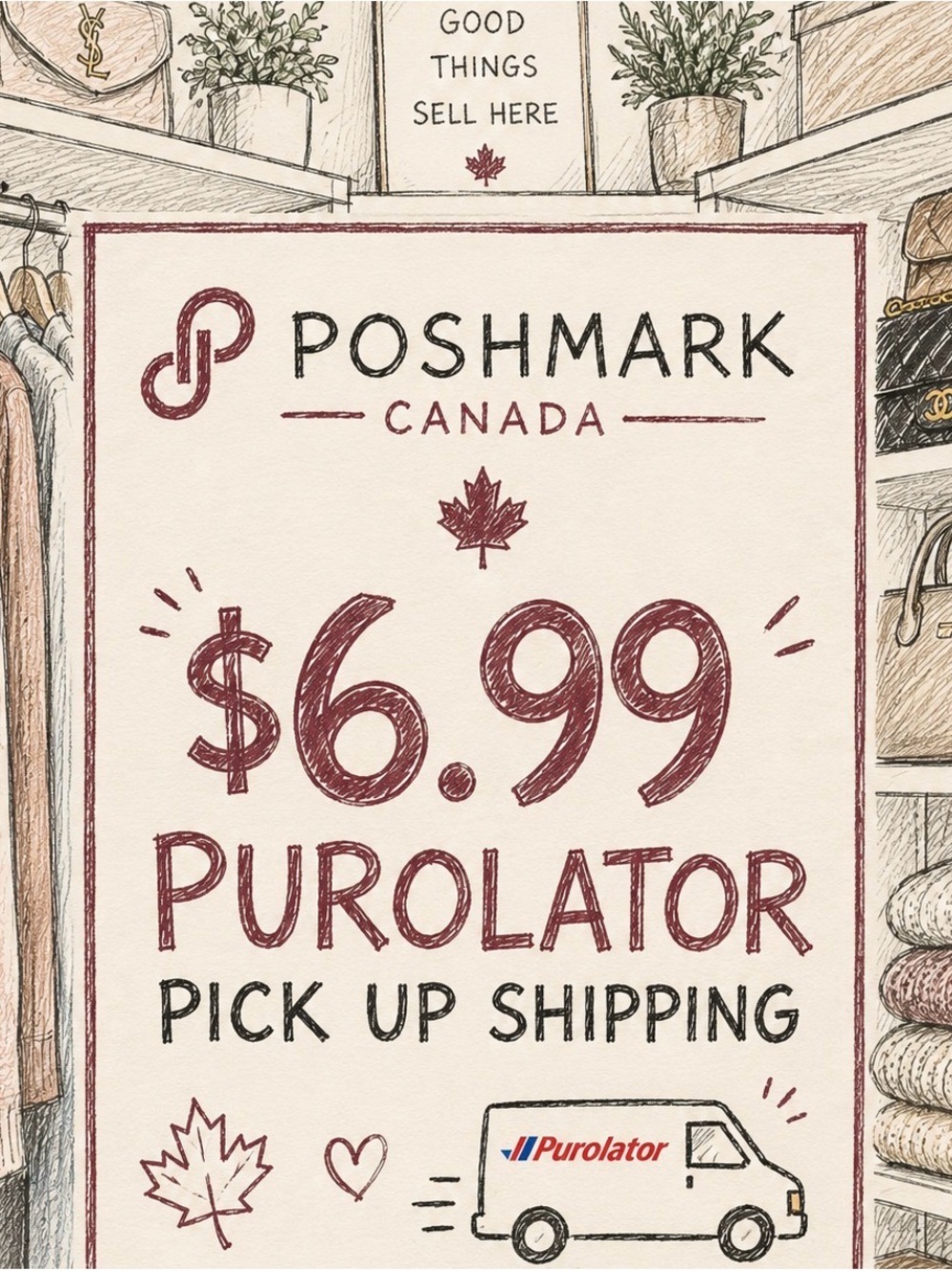 Purolator $6.99 Shipping! Choose it at Checkout!